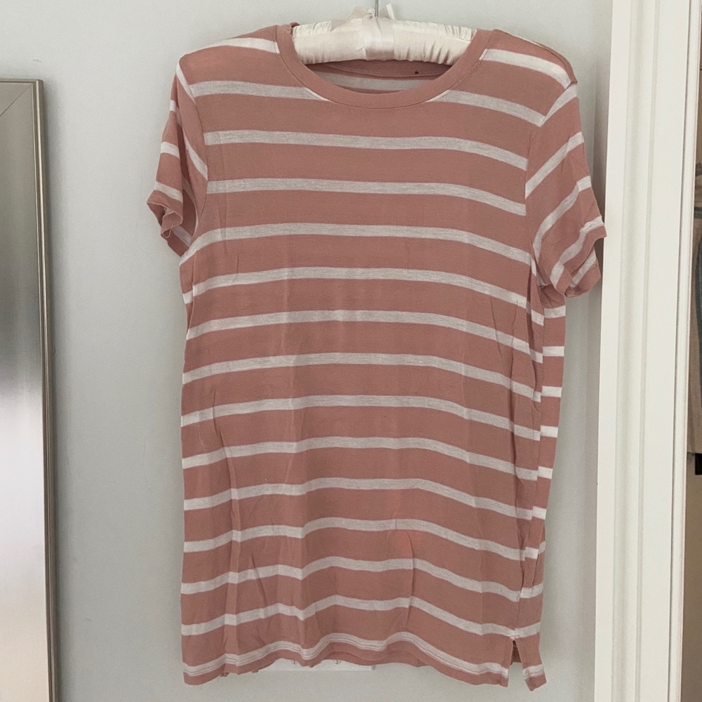 soft striped brandy tee